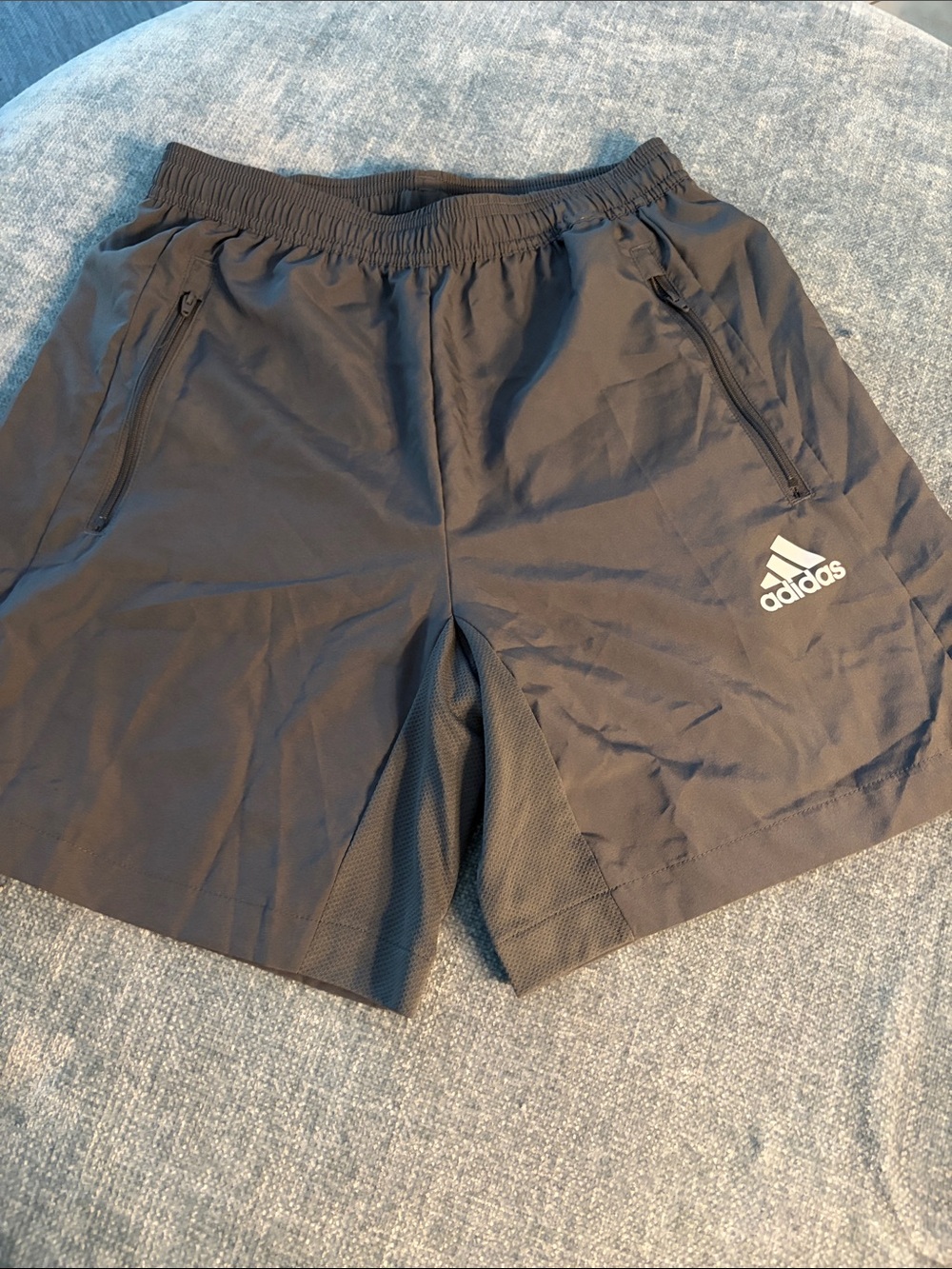 adidas Black Athletic Training Shorts with Zip Pockets